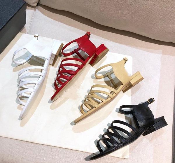2021 spring and summer designer luxury sandals flat bottom leather slippers women simple 35-41, Black
2021 spring and summer designer luxury sandals flat bottom leather slippers women simple 35-41, Black