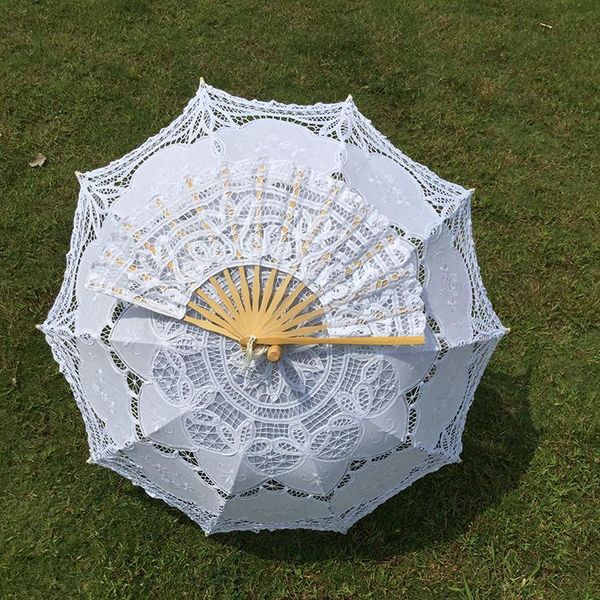 craft lace umbrella, parasol and fan set wedding bridal umbrella party favor
craft lace umbrella, parasol and fan set wedding bridal umbrella party favor