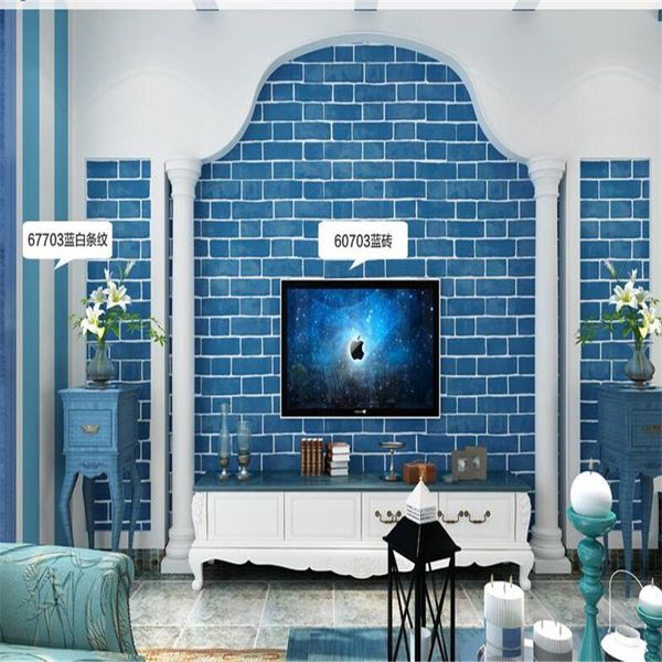 wallpapers wellyu mediterranean blue brick pattern non - woven wallpaper 3d thick living room restaurant tv background
wallpapers wellyu mediterranean blue brick pattern non - woven wallpaper 3d thick living room restaurant tv background