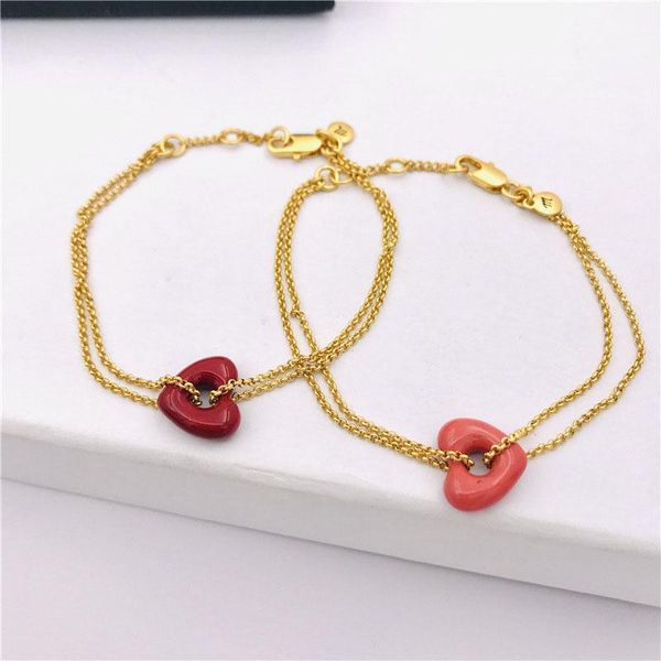 charm bracelets fashion enamel heart shape bracelet double deck gold color copper link chain vintage women jewelry girl gift 2021, Golden;silver
charm bracelets fashion enamel heart shape bracelet double deck gold color copper link chain vintage women jewelry girl gift 2021, Golden;silver
