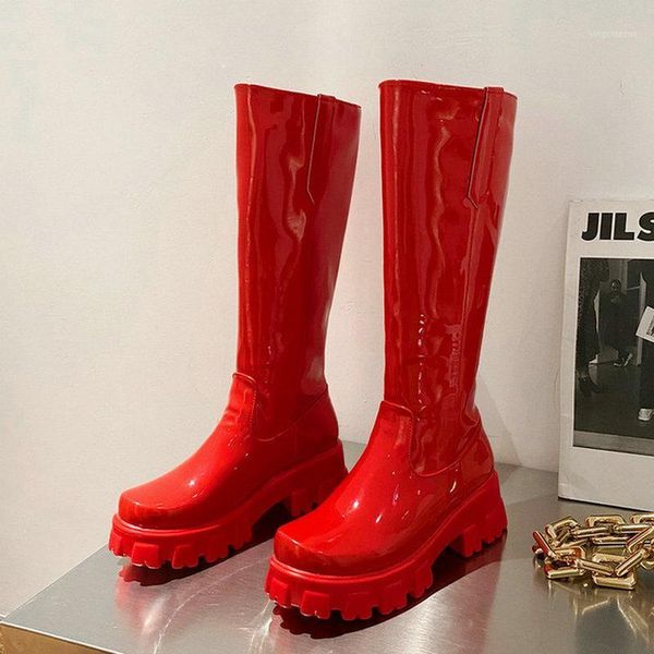 boots patent pu leather women knee high platform square heel motorcycle black white red shoes big size 34-431
boots patent pu leather women knee high platform square heel motorcycle black white red shoes big size 34-431