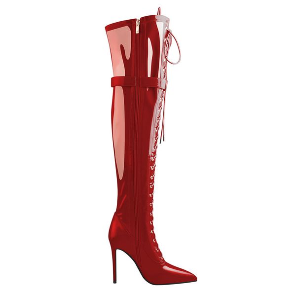 womens lace-up buckle strap pointed toe stiletto high heel over the knee side zipper red black boots big size boots
womens lace-up buckle strap pointed toe stiletto high heel over the knee side zipper red black boots big size boots