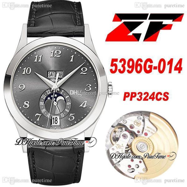 2022 zf annual calendar moonphase 5396g-014 a324 automatic mens watch steel case gray dial black leather strap super edition puretime 324cs, Slivery;brown
2022 zf annual calendar moonphase 5396g-014 a324 automatic mens watch steel case gray dial black leather strap super edition puretime 324cs, Slivery;brown