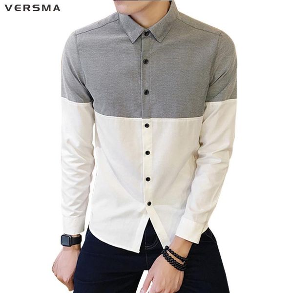 men french cuff shirts long sleeve shirt casual male patchwork brand slim fit social dress for men's, White;black
men french cuff shirts long sleeve shirt casual male patchwork brand slim fit social dress for men's, White;black