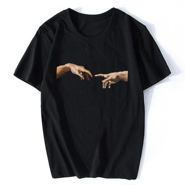 men's t-shirts michelangelo hands t shirt ulzzang vintage women-men aesthetic tshirt 90s t-shirt camisetas grunge harajuku, White;black
men's t-shirts michelangelo hands t shirt ulzzang vintage women-men aesthetic tshirt 90s t-shirt camisetas grunge harajuku, White;black