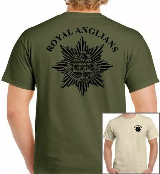 Royal Blue anglisch REGIMENT T-shirt R British Army Military Cap Medal, White;black