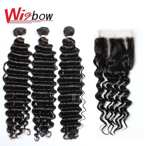 human hair bulks wigbow onecut deep wave remy bundles 3 with 4x4 closure brazilian weave extensions, Black
human hair bulks wigbow onecut deep wave remy bundles 3 with 4x4 closure brazilian weave extensions, Black