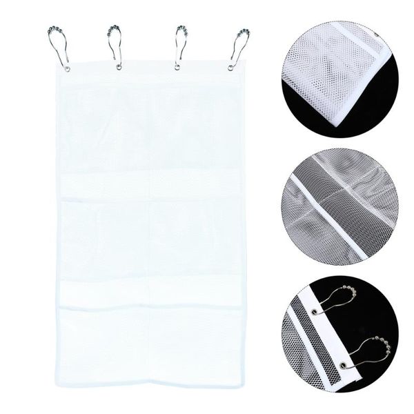 storage bags 1pc hanging mesh bath shower caddy organizer bag with 6 pockets (white)
storage bags 1pc hanging mesh bath shower caddy organizer bag with 6 pockets (white)