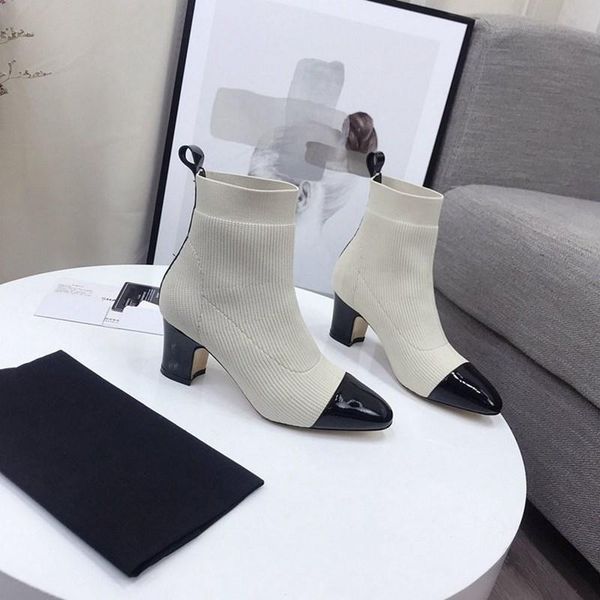 boots genuine leather mid heel woman ankle pointed toe stretch fabric ladies shoes luxury designer 2021 zapatos de mujer, Black
boots genuine leather mid heel woman ankle pointed toe stretch fabric ladies shoes luxury designer 2021 zapatos de mujer, Black