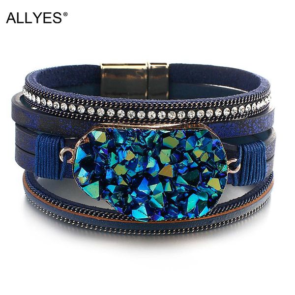 tennis allyes multilayer rhinestone leather bracelets for women colorful resin charm wide wrap bracelet party fashion jewelry, Golden;silver
tennis allyes multilayer rhinestone leather bracelets for women colorful resin charm wide wrap bracelet party fashion jewelry, Golden;silver