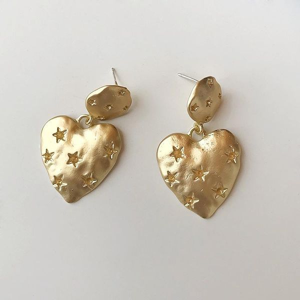 dangle & chandelier anti-allergy s925 post baroque vintage metal star heart drop earrings for women korean fashion girl's gold earring, Silver
dangle & chandelier anti-allergy s925 post baroque vintage metal star heart drop earrings for women korean fashion girl's gold earring, Silver
