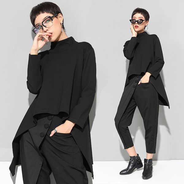 xitao vintage black turtle neck t shirt women plus size kawaii casual long sleeve irregular korean clothes new zll1177, White
xitao vintage black turtle neck t shirt women plus size kawaii casual long sleeve irregular korean clothes new zll1177, White