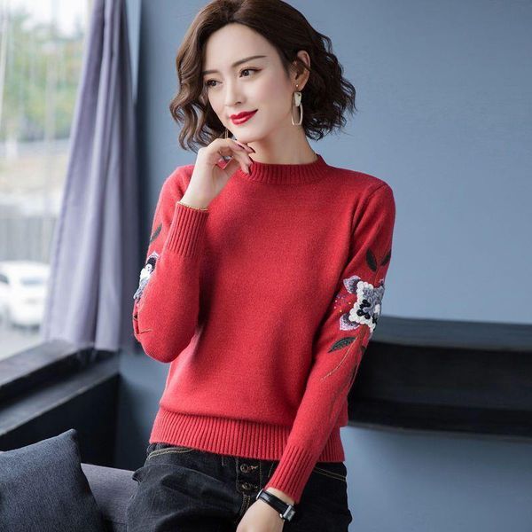 women's sweaters winter fall casual woman clothes turtleneck green yellow black beige embroidery knit sweater , pullover for women, White;black
women's sweaters winter fall casual woman clothes turtleneck green yellow black beige embroidery knit sweater , pullover for women, White;black