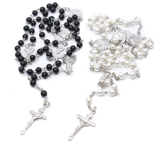 kimter religious rosary neckalces pendant fashion silver pearl beads jesus necklacks jewelry handmade long cross chains dhl p232fa
kimter religious rosary neckalces pendant fashion silver pearl beads jesus necklacks jewelry handmade long cross chains dhl p232fa