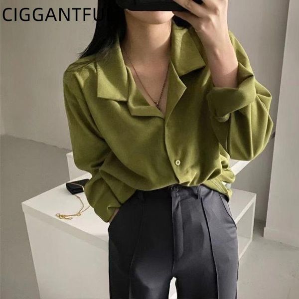 women's blouses & shirts spring fall casual korean chic all match simple lapel twill corduroy shirt for women fashion long sleeve butto, White
women's blouses & shirts spring fall casual korean chic all match simple lapel twill corduroy shirt for women fashion long sleeve butto, White