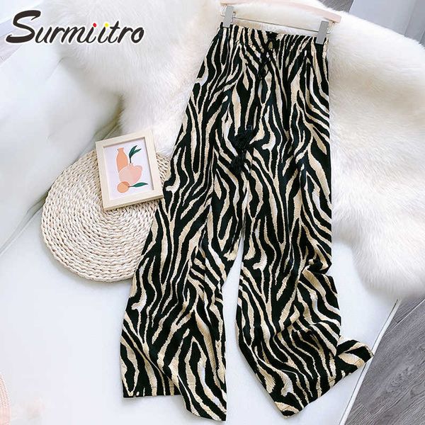 surmiitro stain summer zebra print long wide leg pants women loose korean style floor length high waist trousers female 210712, Black;white
surmiitro stain summer zebra print long wide leg pants women loose korean style floor length high waist trousers female 210712, Black;white