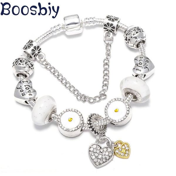 boosbiy drop european style charm bracelets for women heart beads fit brand bracelet valentine's day romantic gift, Golden;silver
boosbiy drop european style charm bracelets for women heart beads fit brand bracelet valentine's day romantic gift, Golden;silver