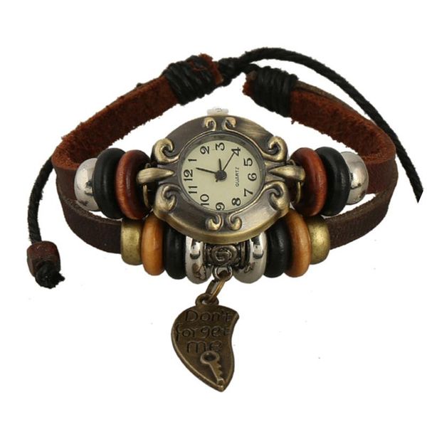 wristwatches korean fashion watch retro women's leather bracelet student key style personality trend, Slivery;brown
wristwatches korean fashion watch retro women's leather bracelet student key style personality trend, Slivery;brown