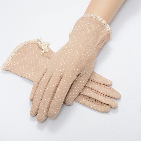 five fingers gloves 1 pair pure cotton polka dot lace sunscreen women' driving slip-resistant summer female sun protection, Blue;gray
five fingers gloves 1 pair pure cotton polka dot lace sunscreen women' driving slip-resistant summer female sun protection, Blue;gray
