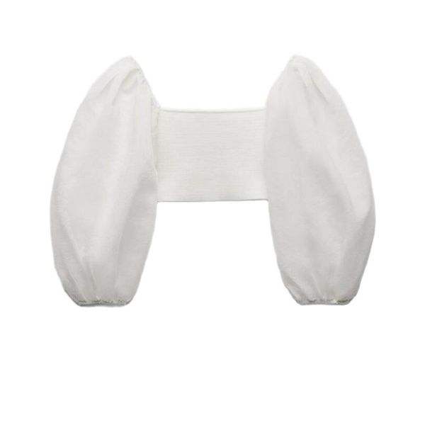 women's blouses & shirts diyig woman 2021 summer clothing sweet one-line collar unkempt sleeve white stretch hard yarn stitching top
women's blouses & shirts diyig woman 2021 summer clothing sweet one-line collar unkempt sleeve white stretch hard yarn stitching top