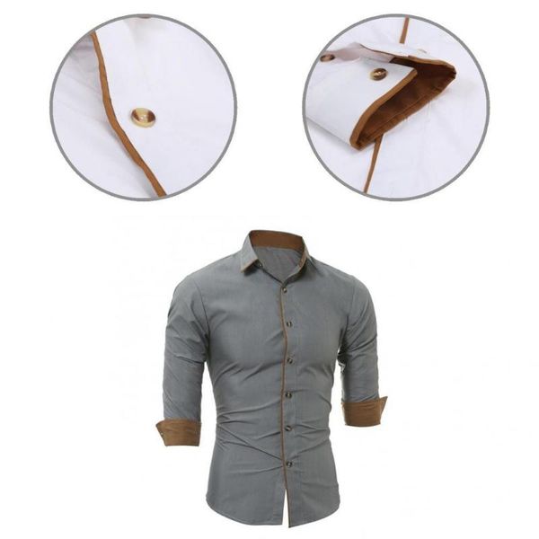 men's casual shirts lapel great business spring shirt turn-down collar male cardigan for dating, White;black
men's casual shirts lapel great business spring shirt turn-down collar male cardigan for dating, White;black