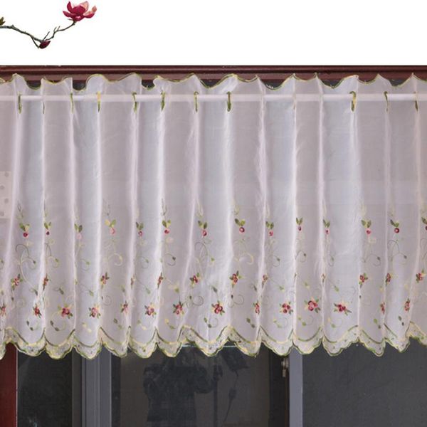 curtain & drapes embroidered floral short curtains for kitchen valance pelmet voile living room bedroom door window blinds 
curtain & drapes embroidered floral short curtains for kitchen valance pelmet voile living room bedroom door window blinds