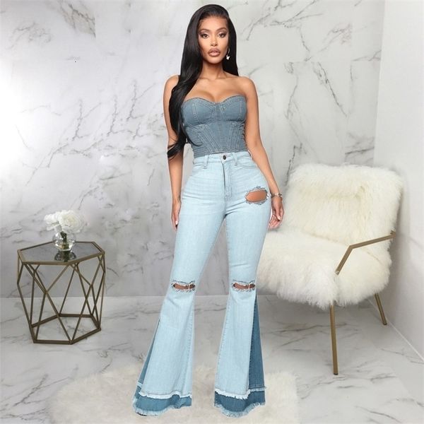 women's jeans fringe vintage hole ripped women wide leg denim flare slim pants high waist party casual trousers bell jpvj, Blue
women's jeans fringe vintage hole ripped women wide leg denim flare slim pants high waist party casual trousers bell jpvj, Blue
