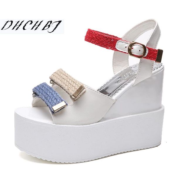 12cm platform sandals women wedge high heels shoes buckle leather canvas summer zapatos mujer slippers woman sandal, Black
12cm platform sandals women wedge high heels shoes buckle leather canvas summer zapatos mujer slippers woman sandal, Black