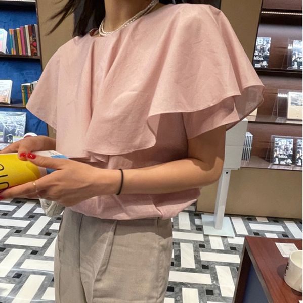 women's knits & tees 2021 summer new fashion temperament elegant black ruffle stitching gloss loose wild flying sleeve shirt w, White
women's knits & tees 2021 summer new fashion temperament elegant black ruffle stitching gloss loose wild flying sleeve shirt w, White