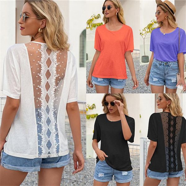 t shirts summer plus size 2021 fashion backless shirt for women women's t-shirt, White
t shirts summer plus size 2021 fashion backless shirt for women women's t-shirt, White