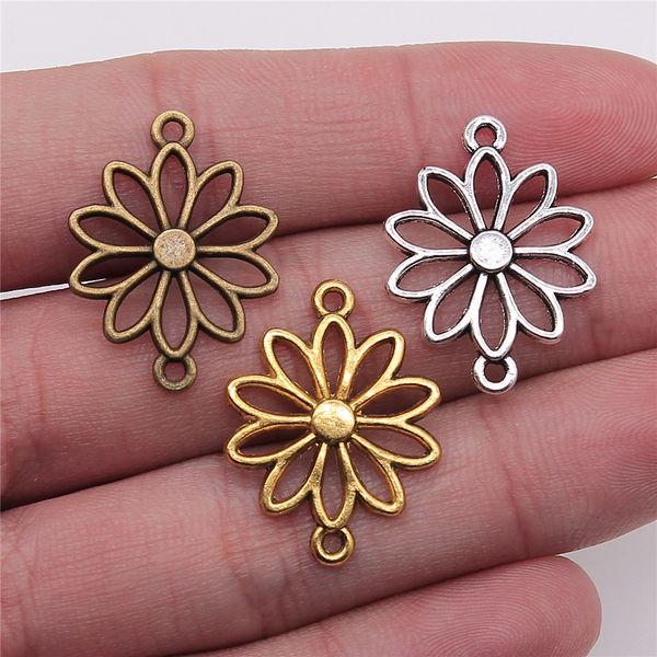 wysiwyg 20pcs 25x19mm 4 colors charms flowers connector vintage charms flower connector for diy jewelry making findings, Bronze;silver
wysiwyg 20pcs 25x19mm 4 colors charms flowers connector vintage charms flower connector for diy jewelry making findings, Bronze;silver