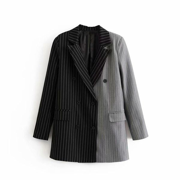 women's suits & blazers women england style patchwork striped long sleeve notched double breasted button panelled pocket office ladies, White;black
women's suits & blazers women england style patchwork striped long sleeve notched double breasted button panelled pocket office ladies, White;black