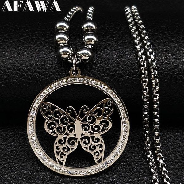 pendant necklaces 2021 fashion long crystal stainless steel chains women butterfly silver color necklace jewelry collier femme n18456
pendant necklaces 2021 fashion long crystal stainless steel chains women butterfly silver color necklace jewelry collier femme n18456