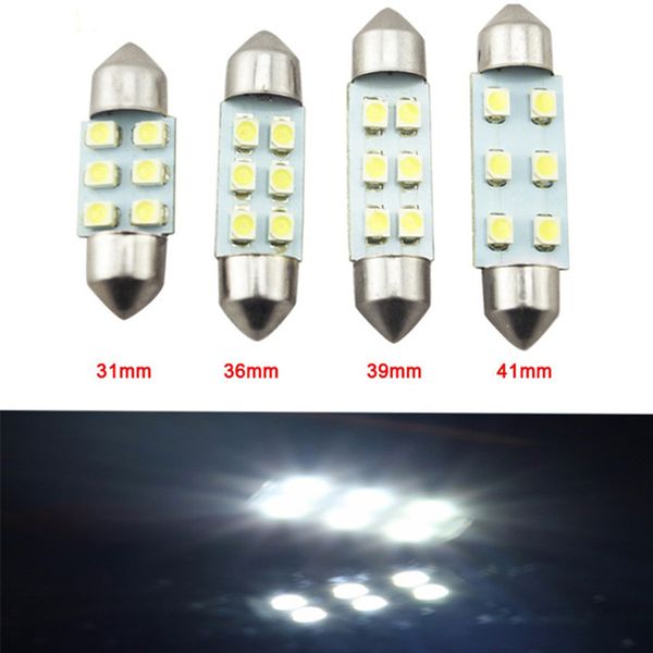 50pcs led bulbs 31mm 36mm 39mm 41mm festoon white car dome reading lights 6smd 1210 3528 for auto interior light 12v
50pcs led bulbs 31mm 36mm 39mm 41mm festoon white car dome reading lights 6smd 1210 3528 for auto interior light 12v