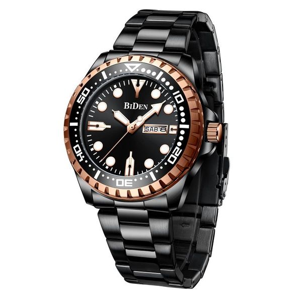 wristwatches biden luxury men's watch black golden quartz 30m waterproof date clock stainless steel luminous male sports wristwatch, Slivery;brown
wristwatches biden luxury men's watch black golden quartz 30m waterproof date clock stainless steel luminous male sports wristwatch, Slivery;brown