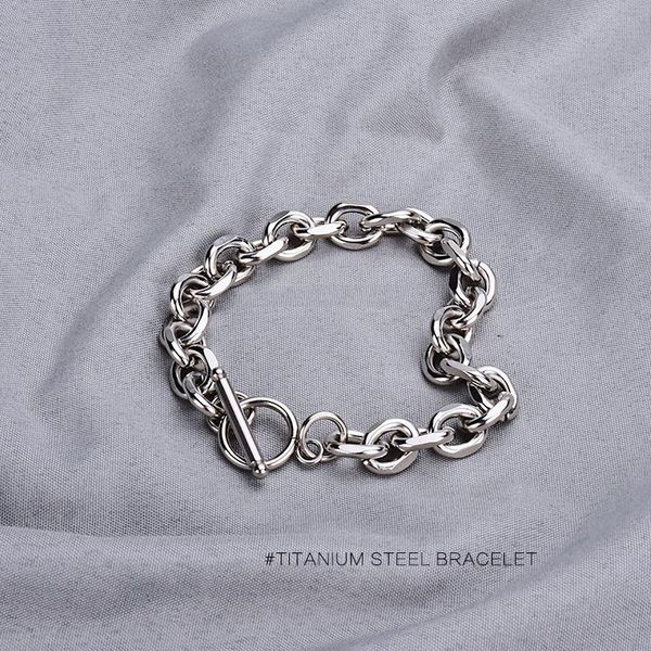 link, chain punk style o-button silver bracelet men personality simple thick hip hop student titanium steel jewelry female fashion, Black
link, chain punk style o-button silver bracelet men personality simple thick hip hop student titanium steel jewelry female fashion, Black