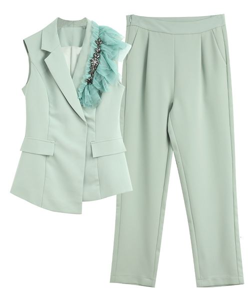 women's two piece pants pants elegant work suits summer business set women notched collar beading deco sleeveless blazer coats+skinny &, White
women's two piece pants pants elegant work suits summer business set women notched collar beading deco sleeveless blazer coats+skinny &, White