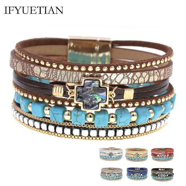 tennis ifyuetian fashion leather bracelets for women stone beaded bracelet multilayer wrap magnet braceletsfemale jewelry, Golden;silver
tennis ifyuetian fashion leather bracelets for women stone beaded bracelet multilayer wrap magnet braceletsfemale jewelry, Golden;silver