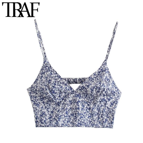 women fashion floral print cropped tank vintage backless waist side zipper thin straps female camis mujer 210507, White
women fashion floral print cropped tank vintage backless waist side zipper thin straps female camis mujer 210507, White