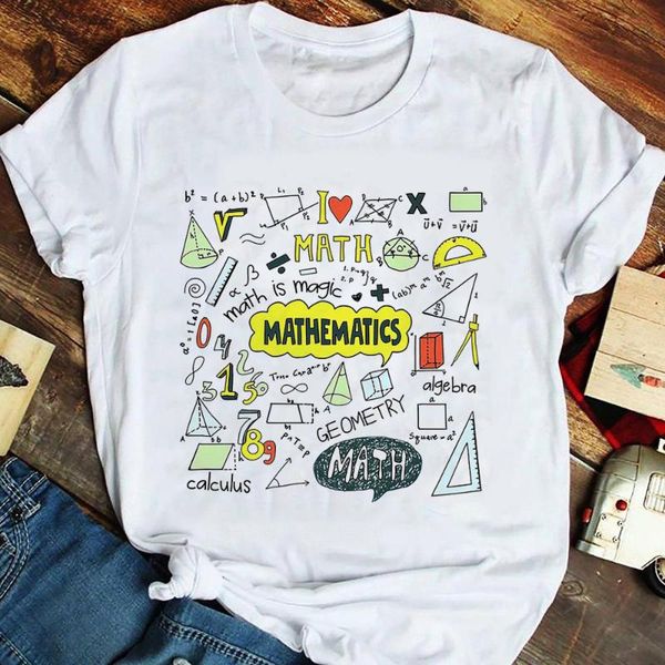women's t-shirt i love math t shirt awesome mathematics is magic for teacher gift graphic cotton tees, White
women's t-shirt i love math t shirt awesome mathematics is magic for teacher gift graphic cotton tees, White