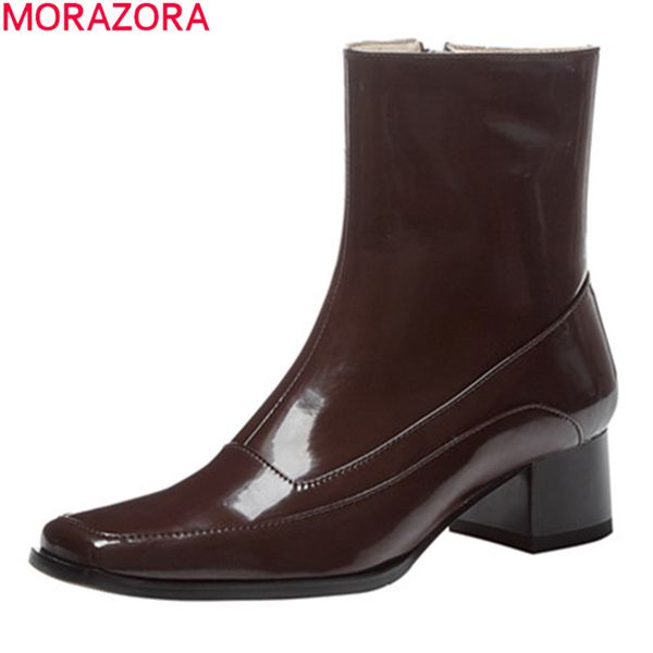 morazora arrival fashion women boots med heels square toe ladies shoes autumn winter solid color ankle boots 210506, Black
morazora arrival fashion women boots med heels square toe ladies shoes autumn winter solid color ankle boots 210506, Black