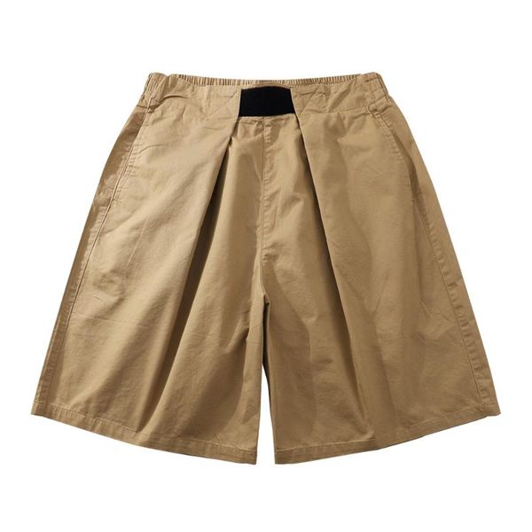 men's shorts patchwork fold pleated mens summer elastic waist knee-length casual loose half pants men, White;black
men's shorts patchwork fold pleated mens summer elastic waist knee-length casual loose half pants men, White;black