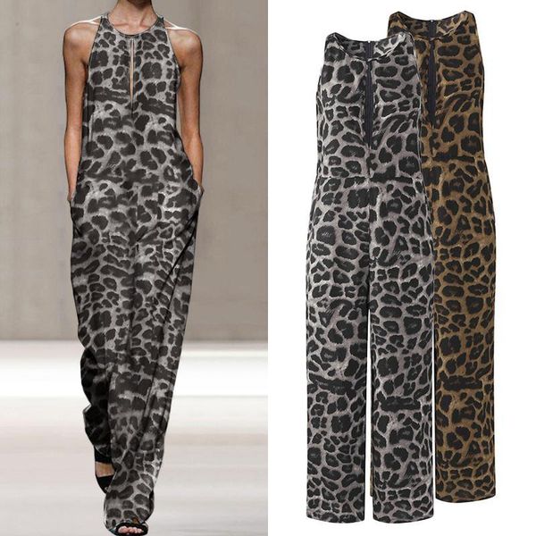 women's jumpsuits & rompers 2021 vonda summer women overalls vintage sleeveless leopard printed playsuits party casual pants plus size, Black;white
women's jumpsuits & rompers 2021 vonda summer women overalls vintage sleeveless leopard printed playsuits party casual pants plus size, Black;white