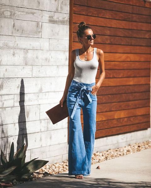 sz.wensidi quality s stylish women jeans fashion wide leg pants black blue jean high full length drawstring women's
sz.wensidi quality s stylish women jeans fashion wide leg pants black blue jean high full length drawstring women's