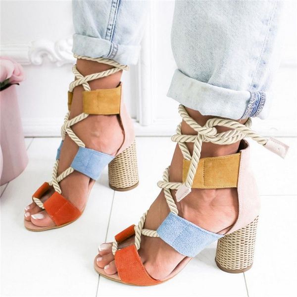 sandals wedge women ladies square heel pointed fish mouth fashion rope lace-up ankle strap high shoes, Black
sandals wedge women ladies square heel pointed fish mouth fashion rope lace-up ankle strap high shoes, Black