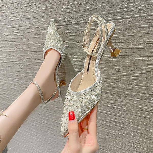 dress shoes women's crystal pearl inlay high heels vogue lady slingback pumps sandals party wedding working stage, Black
dress shoes women's crystal pearl inlay high heels vogue lady slingback pumps sandals party wedding working stage, Black
