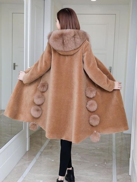 women's fur & faux genuine wool jacket with real collar coat luxury plus size wholesale retail oem, Black
women's fur & faux genuine wool jacket with real collar coat luxury plus size wholesale retail oem, Black