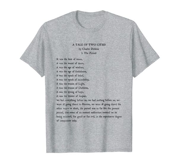 a tale of two cities charles dickens book reader gift shirt, White;black
a tale of two cities charles dickens book reader gift shirt, White;black