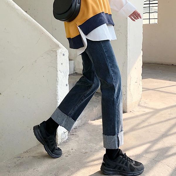 women's jeans high waist straight tube loose wide leg pants 2021 spring and autumn small street fashion, Blue
women's jeans high waist straight tube loose wide leg pants 2021 spring and autumn small street fashion, Blue