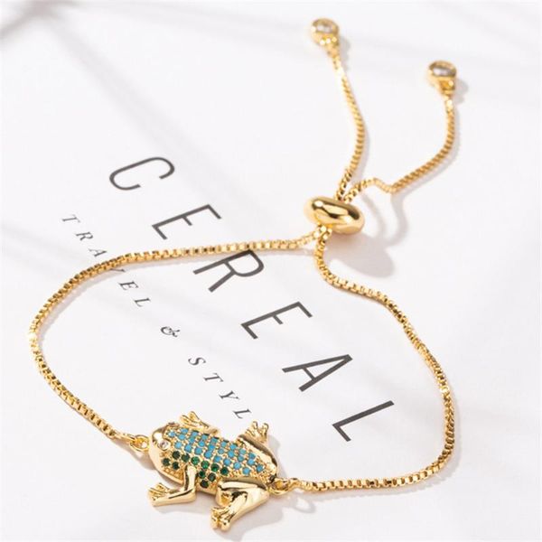 link, chain cute blue crystal frog animal golden & silver fashion copper bracelets for women charm trendy jewelry, Black
link, chain cute blue crystal frog animal golden & silver fashion copper bracelets for women charm trendy jewelry, Black